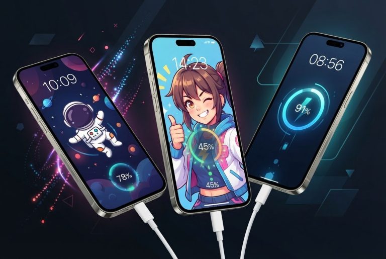 Animaciones divertidas y efectos de carga para tu batería